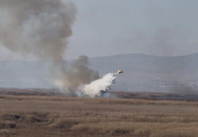 Eber Gölü’ndeki yangın havadan yapılan müdahaleyle söndürüldü