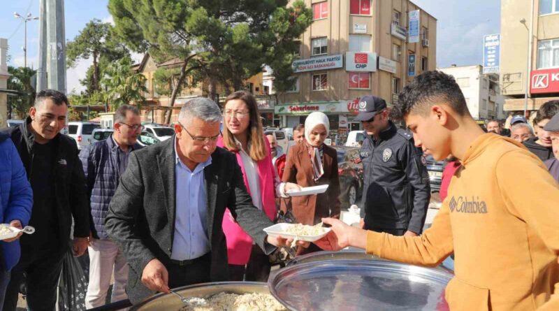 Köşk emniyeti yeni araçları için pilav hayrı gerçekleştirdi