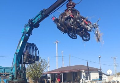 Yediemin otoparkında bekletilen yüzlerce motosiklet geri dönüşüme gönderildi