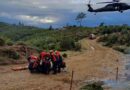 Kaza yapan motokrosçu askeri helikopterle hastaneye kaldırıldı