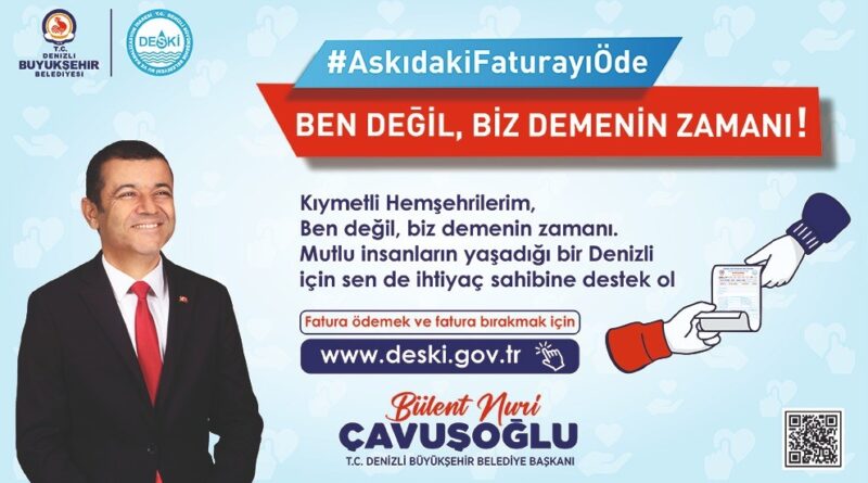 Büyükşehir DESKİ’den dayanışma örneği: ‘Askıda Fatura’