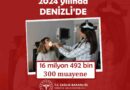 Denizli’de 2024 yılında 16 milyon 492 bin muayene gerçekleştirildi