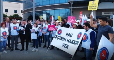 PAÜ Hastanesi çalışanları eylem yaptı