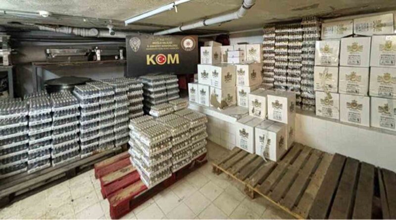 Muğla’da 28 bin 896 şişe gümrük kaçağı alkol ele geçirildi