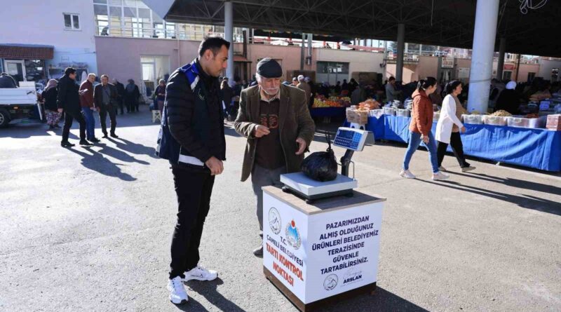 Çameli Belediyesinden ’güvenli terazi’ uygulaması