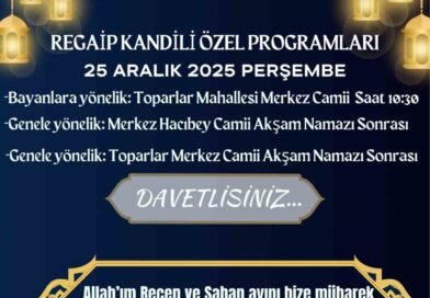 Köyceğiz’de Regaip Kandili nedeniyle özel programlar düzenlenecek
