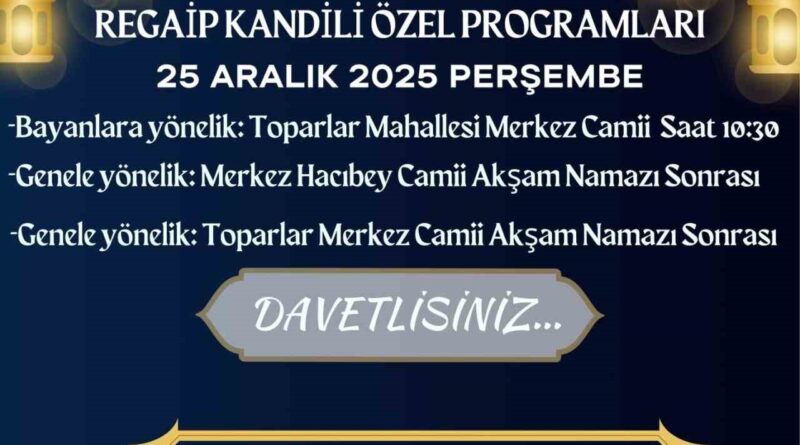 Köyceğiz’de Regaip Kandili nedeniyle özel programlar düzenlenecek