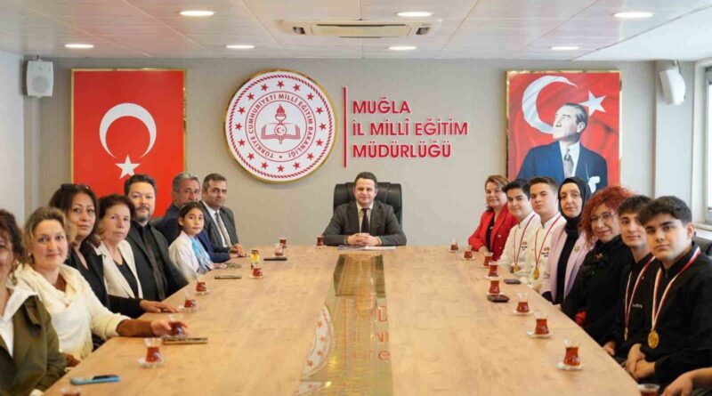 Muğla’nın altın madalyalı öğrencilerinin başarıları kutlandı