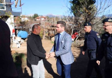 Tavas Belediyesinden yangında evleri kül olan aileye konteyner ev desteği