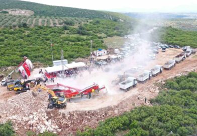 Saruhanlı’da ayda 26 bin ton mıcır üretilecek tesis açıldı