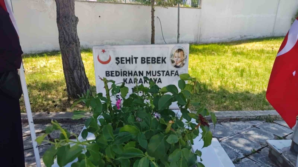 11 aylık Bedirhan bebek ve annesi şehitlikte anıldı