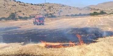 Afyonkarahisar'da anız yangını 200 dekar alanı etkiledi