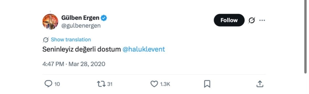 "AHBAPLAR SUÇ ÖRGÜTÜ" SORUŞTURMASINDA İFADE VEREN ÜNLÜLERİN GEÇMİŞTEKİ PAYLAŞIMLARI ORTAYA ÇIKTI HAYKO CEPKİN: "YOLLANAN YARDIMLARIN HESABINI VERECEKLERİNE İNANIYORUZ" MAHSUN KIRMIZIGÜL: "BAĞIŞTA BULUNMAK İSTİYORSANIZ AHBAP DERNEĞİNİN HESAPLARINA GÖNDEREBİLİRSİNİZ" ELÇİN SANGU: "GÖREVİNİ UNUTUP TİCARET YAPANA KIZALIM, CANLA BAŞLA YARDIM TOPLAYAN GÖNÜLLÜLERE KIZMAK SORU SORMAMI GEREKEN KISMI ISKALAMAYA SEBEP OLMASIN" GÜLBEN ERGEN: "AHBAP PLATFORMUNA YAPIN BAĞIŞLARINIZI. DEVLETİMİZDEN, ÇEVREMİZDEN, DÜNYADAN YARDIM İSTEMEKTEN, KÖY BAYIR GEZİP YALVARMAKTAN BEZDİK"