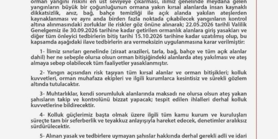 Ankara'da orman yangınlarına karşı önlemler 15 Ekim'e kadar uzatıldı