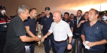 Aydın Valisi Varol, orman yangınında incelemelerde bulundu