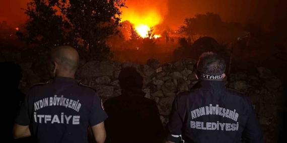 Aydın'da Orman Yangınına Büyükşehir İtfaiyesi Müdahale Etti