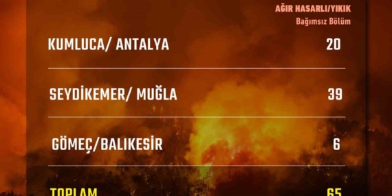 Bakan Kurum: Antalya, Muğla ve Balıkesir'de 65 bağımsız bölüm hasar gördü