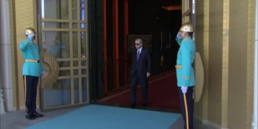 Cumhurbaşkanı Erdoğan, Lübnan Cumhurbaşkanı Avn'i karşıladı