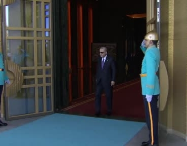 Cumhurbaşkanı Erdoğan, Lübnan Cumhurbaşkanı Avn'i karşıladı