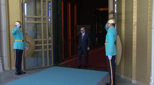 Cumhurbaşkanı Erdoğan, Lübnan Cumhurbaşkanı Avn'i karşıladı