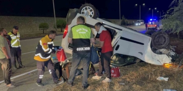 Samsun'da hafif ticari araç takla attı, 5 kişi yaralandı