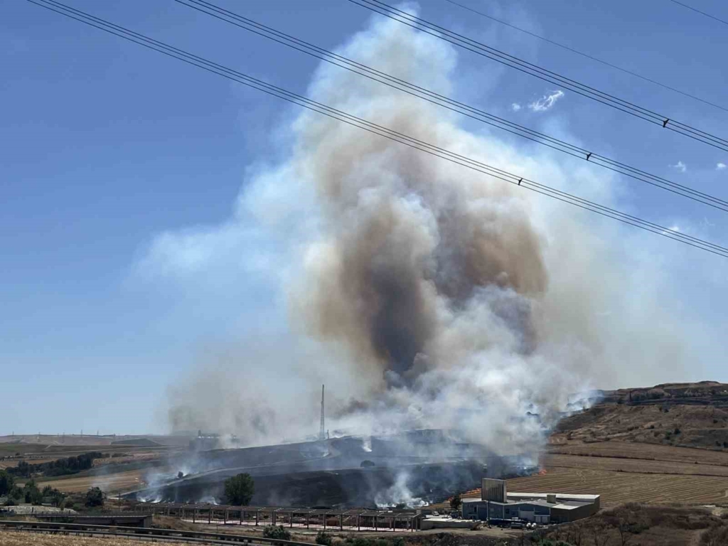Tekirdağ'da 500 Dönüm Alanı Kapsayan Anız Yangını Kontrol Altına Alındı