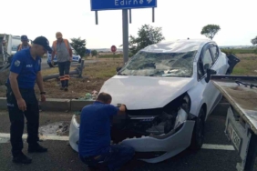 Tekirdağ'da trafik kazasında iki kişi yaralandı