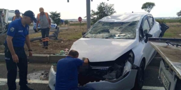 Tekirdağ'da trafik kazasında iki kişi yaralandı
