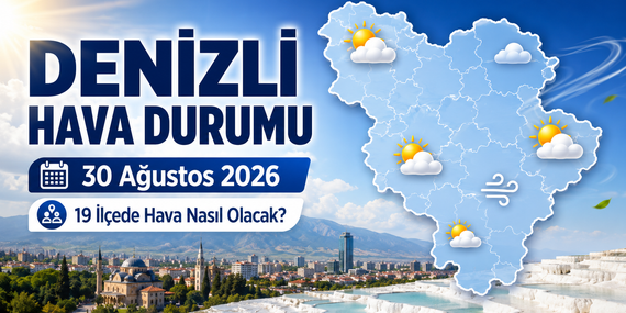 Denizli Hava Durumu: 30 Ağustos 2026’da 19 İlçede Hava Nasıl Olacak?