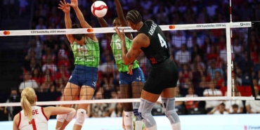 A Milli Kadın Voleybol Takımı, Avrupa Şampiyonası'nda Slovenya'yı yendi