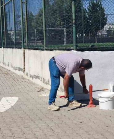 Adıyaman Fatih Anadolu Lisesi'nde bakım çalışmaları sürüyor