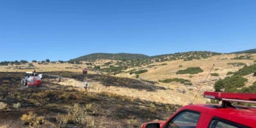 Afyonkarahisar'da anız yangını ormana ulaşmadan kontrol altına alındı