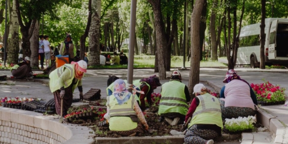Aksaray'da park ve bahçelerde güvenlik uygulaması