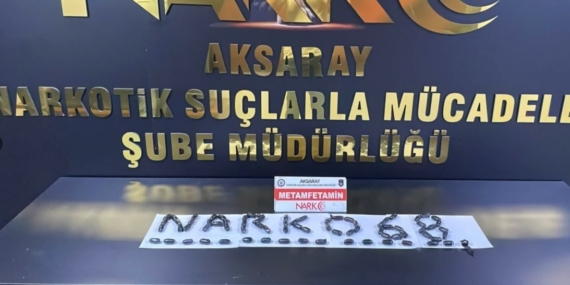 Aksaray'da uyuşturucu operasyonunda 1.5 kilogram metamfetamin ele geçirildi