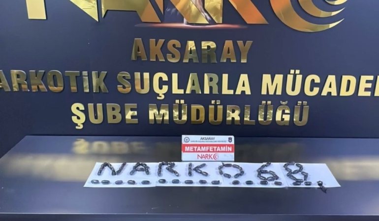 Aksaray'da uyuşturucu operasyonunda 1.5 kilogram metamfetamin ele geçirildi