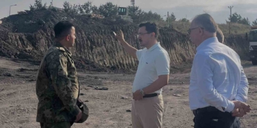 Akyaka Kaymakamı Demirtaş, Ermenistan sınırındaki demiryolu çalışmalarını inceledi