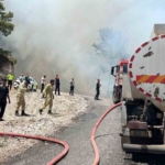 Alanya'da orman yangınına havadan ve karadan müdahale