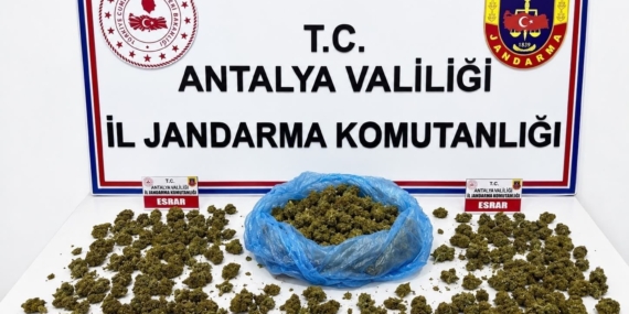 Alanya'da uyuşturucu operasyonunda 745 gram esrar ele geçirildi