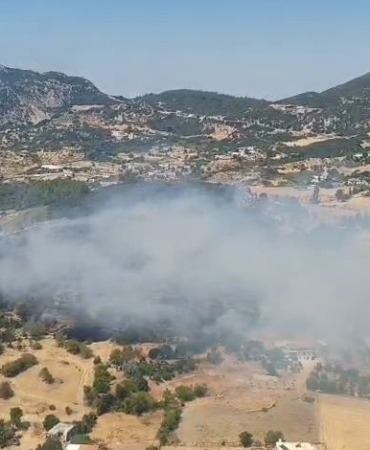 Antalya Kaş'ta orman yangınına havadan ve karadan müdahale