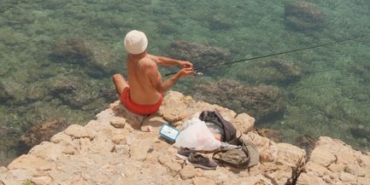 Antalya'da amatör balıkçıdan 20 kilogramlık kuzu balığı