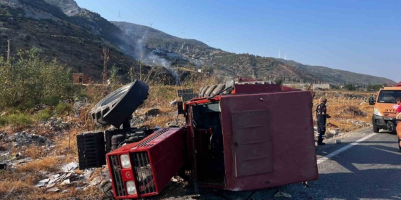 Aydın'da traktör devrildi, bir kişi yaralandı