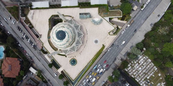 Bandırma Onyedi Eylül Üniversitesi Camii İnşaatı İncelendi