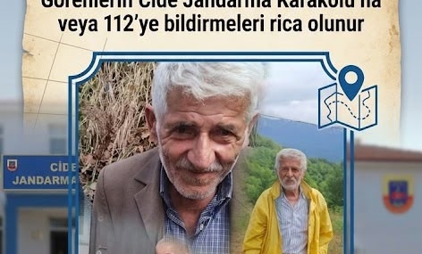 Bartın'da Alzheimer hastası 72 yaşındaki Recep Tosun kayboldu