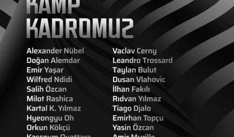 Beşiktaş, Alanyaspor maçı için kamp kadrosunu açıkladı