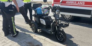 Burdur'da 3 tekerlekli motosiklet kazasında sürücü yaralandı