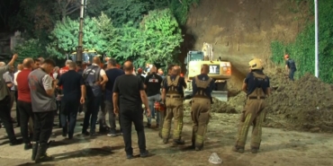 Büyükçekmece'de toprak kayması sonrası arama çalışmaları tamamlandı
