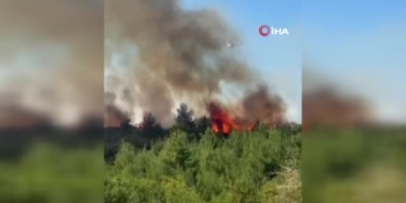 Çanakkale Lapseki'de tarım arazisinde yangın başladı