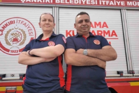 Çankırı'da itfaiyeci çift, can kurtarma görevini birlikte üstleniyor