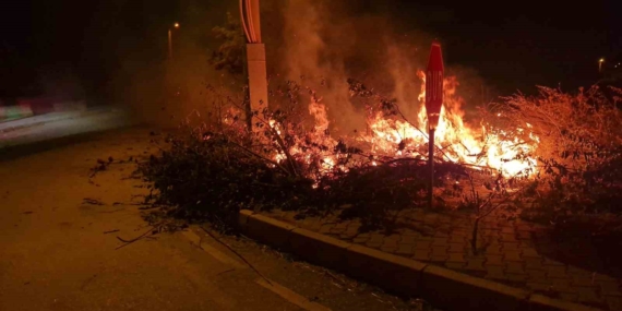 Çorum Alaca'da örtü yangını kontrol altına alındı