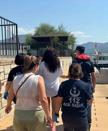 Dalaman'da gezi teknesinde yaralanan vatandaş tıbbi tahliye edildi